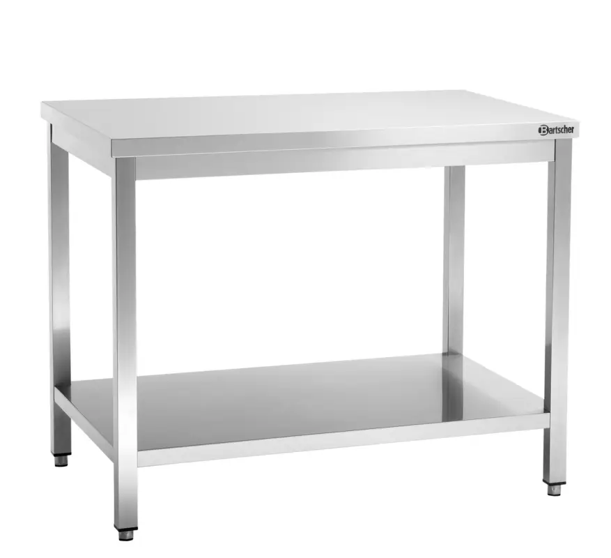 Bartscher RVS Werktafel | Vast Gelast | Met Bodemschap | 1100x600x850 mm Direct Verzonden