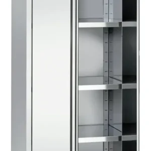 Rechtstreeks Van De Fabrikant Bartscher Servieskast 600, B800 | 2 Vleugeldeuren | Roestvrij staal | 3 Tussenschappen | 800x600x2000mm