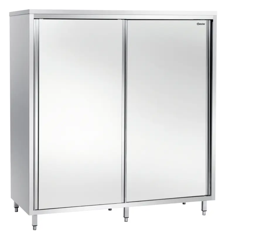 Nieuw Bartscher Servieskast B1400 | RVS | Schuifdeuren | 3 Verstelbare Schappen | 1400x700x2000mm
