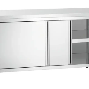 Nu Kopen Bartscher Werkkast 700 | 1600mm Breed | RVS | Schuifdeuren | 1 Tussenschap | 1600x700x850mm